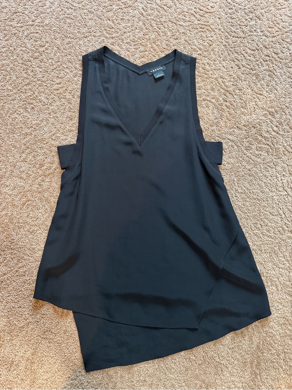Trouve Asymmetrical Silk Tank